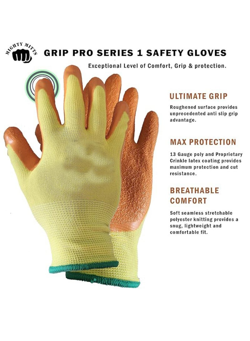 Ultra Stretch Grip Gloves | Latex Crinkle Coated Grip with Thick Lining for Comfort & Flexibility - Image 4