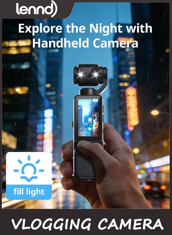 LENND Vlogging Camera with 180° Rotating Lens, Pocket Body Camera with Audio & Video Recording,7-Hour Battery, Handheld POV Cameras with 32GB Card, Easy One-Button Recording for Travel,Daily Life - Image 4