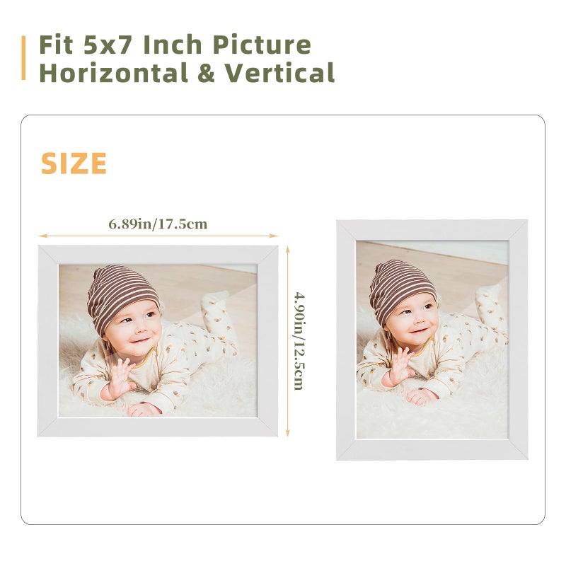 HappyHapi 4x6 Picture Frame White  Photo Frame for 4x6 Pictures  Tabletop or Wall Mount Display Picture Frames for Prints  Photos  Paintings  Landscape and Kids Artwork Set of 14 - Image 4