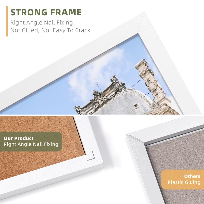 HappyHapi 4x6 Picture Frame White  Photo Frame for 4x6 Pictures  Tabletop or Wall Mount Display Picture Frames for Prints  Photos  Paintings  Landscape and Kids Artwork Set of 14 - Image 5