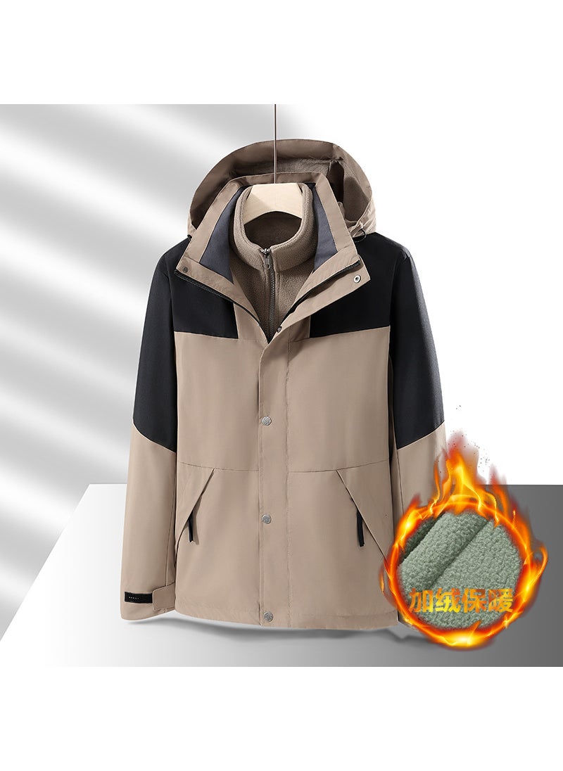 Generic - Unisex Hiking Jacket 2024 Autumn Winter Outdoor Waterproof Windproof Sport Coat Mens Detachable Korean Style Loose Fit iron ash - Image 1