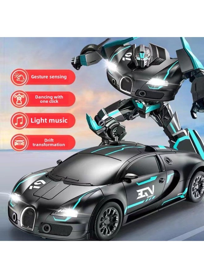 Gesture Induction Deformation Remote Control Car Children's Toy Car Electric Racing King Kong Robot Boy Toy-Color:Blue And Black Lamborghini -Scale:3 Batteries - Image 2
