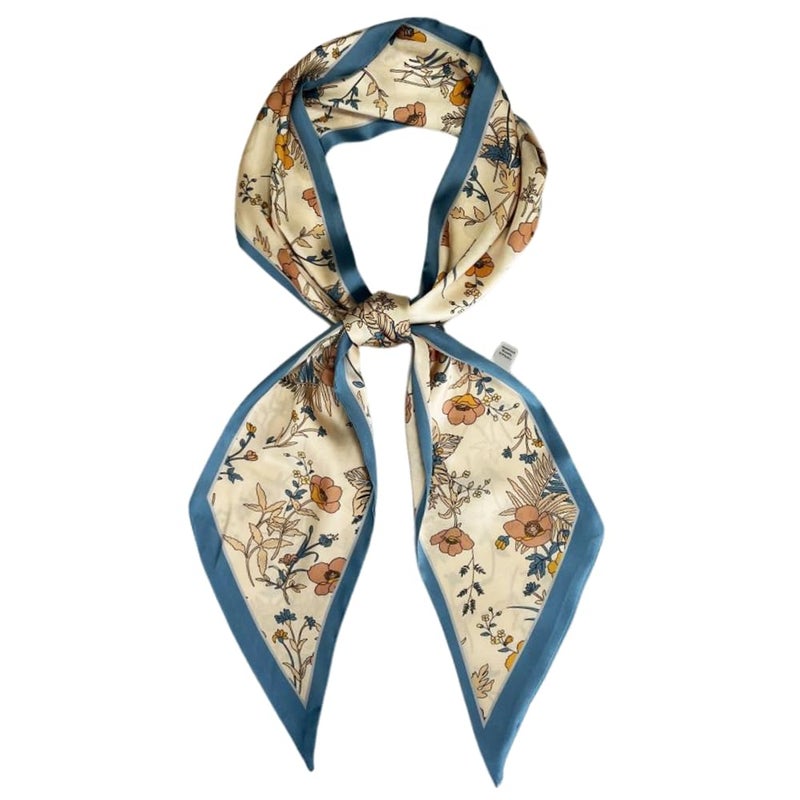 FONYVE Silk Head Scarf for Hair Fashion Headwrap for Women Lightweight Neck Tie - Image 1