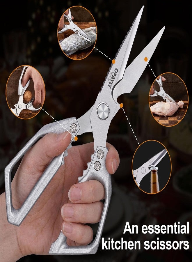OPAYLY Kitchen Shears 2-Pack Heavy Duty All Purpose Stainless Steel Kitchen Shear Meat Scissors Japanese Cooking Scissor for Food, Sharp Dishwasher Safe Christmas for Men Women With Gifts Box - Image 3