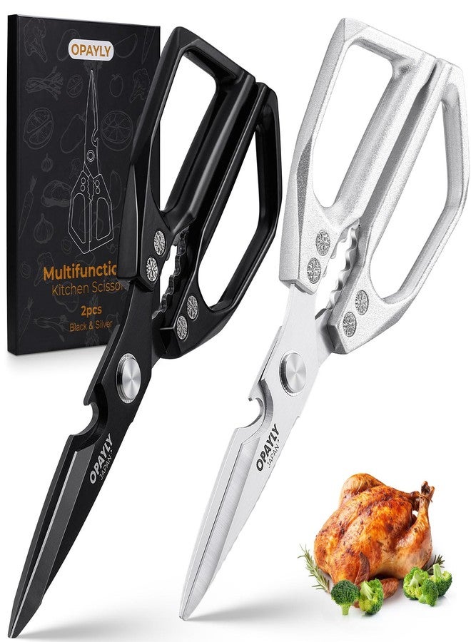 OPAYLY Kitchen Shears 2-Pack Heavy Duty All Purpose Stainless Steel Kitchen Shear Meat Scissors Japanese Cooking Scissor for Food, Sharp Dishwasher Safe Christmas for Men Women With Gifts Box - Image 1