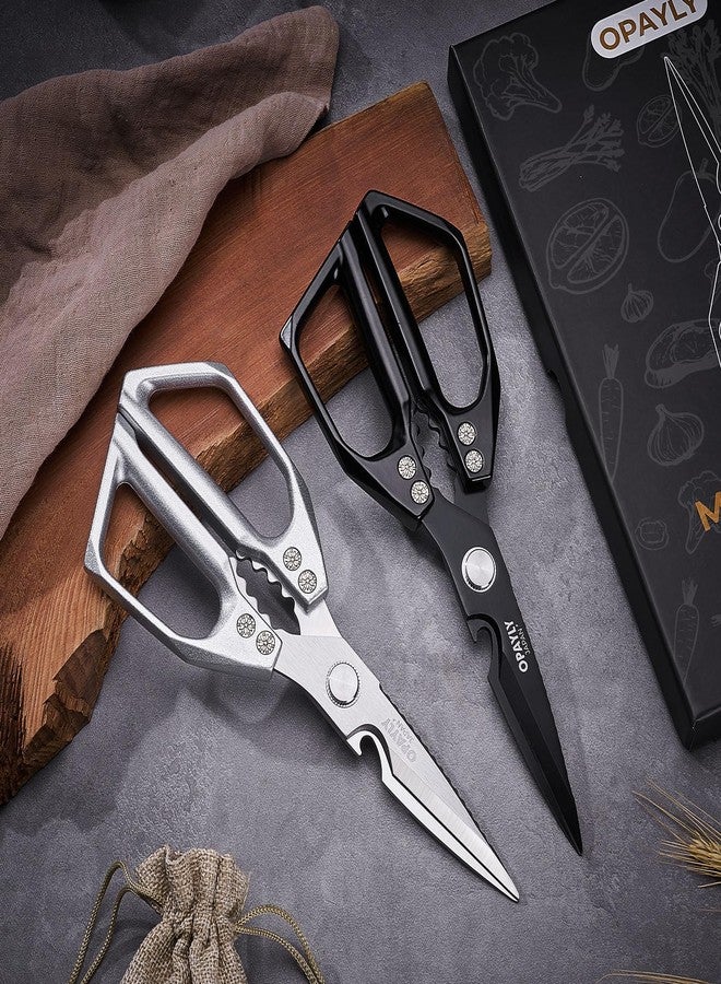OPAYLY Kitchen Shears 2-Pack Heavy Duty All Purpose Stainless Steel Kitchen Shear Meat Scissors Japanese Cooking Scissor for Food, Sharp Dishwasher Safe Christmas for Men Women With Gifts Box - Image 5