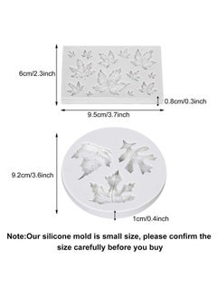 Patelai 8 Pieces Pumpkin Maple Leaves Fondant Mold Fall Thanksgiving Theme Silicone Mold Mini 3D Pumpkin Maple Leaves Mold For Making Cupcake Chocolate Cookie Fondant Cake Decoration (White)  - Image 4