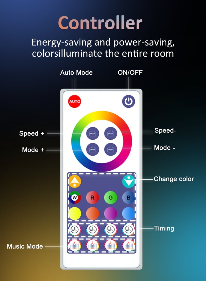 عربست أضواء RGB لإعداد أجهزة الكمبيوتر للألعاب، أضواء جدارية بشكل سداسي مع تأثيرات متنوعة جدًا، مزامنة مع الموسيقى، ملحقات أجهزة الكمبيوتر المكتبية، تعمل مع Alexa و Google (6 قطع).  - Image 5