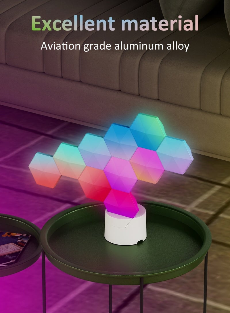Arabest RGB Light for Gaming PC Setup, USB-Power Gaming Lights, Sync Music Hexagon Wall Lights with Very diverse effects, Desk Gaming Accessories, Work with Google(6PCS) - Image 3
