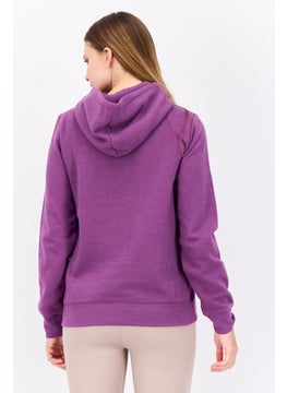 Champion Women Sportswear Fit Long Sleeves Outdoor Hoodie, Purple  - Image 3