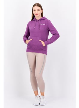 Champion Women Sportswear Fit Long Sleeves Outdoor Hoodie, Purple  - Image 4