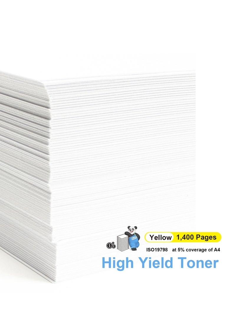 استا خرطوشة حبر ملونة ASTA CB542A 125A متوافقة مع طابعة LaserJet CM1300 CM1312 CP1210 CP1215 CP1515n CP1518ni CB 542 125 A Yellow Y Premium طباعة بديلة عالية الإنتاجية مستهلكة - Image 3