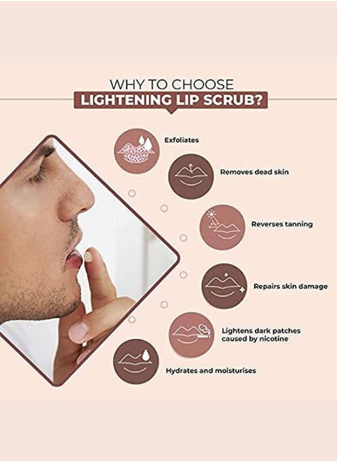 Lip Care Combo with Lip Scrub and Lip Balm for Dry and Chapped Lips Lightening and Brightening Dark Lips For Soft and Damaged Lips 14gm