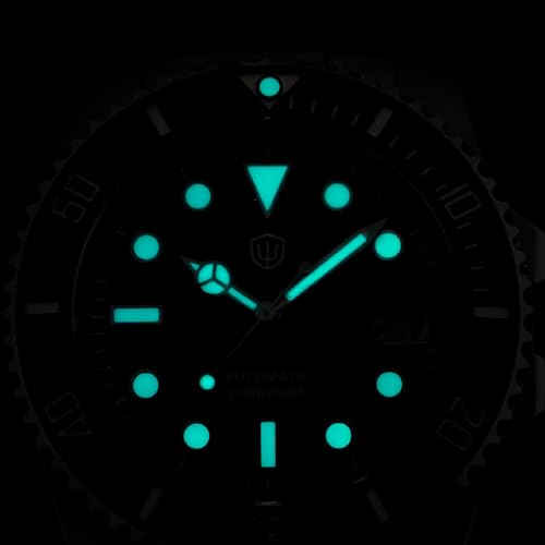 watchdives Automatic Watches for Men, WD5512 V2 PT5000 Sub Diver Watch 40mm Sapphire Crystal Wristwatch Luminous Mens Watch, Blue - Image 2