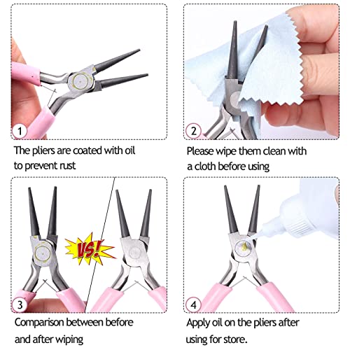 SONGIN 3 Pack Jewelry Pliers Set Tools Includes Needle Nose, Round Nose and Wire Cutters Chain Nose Pliers for Jewelry Making Repair, Wire Wrapping, Beading and Crafts - Image 4