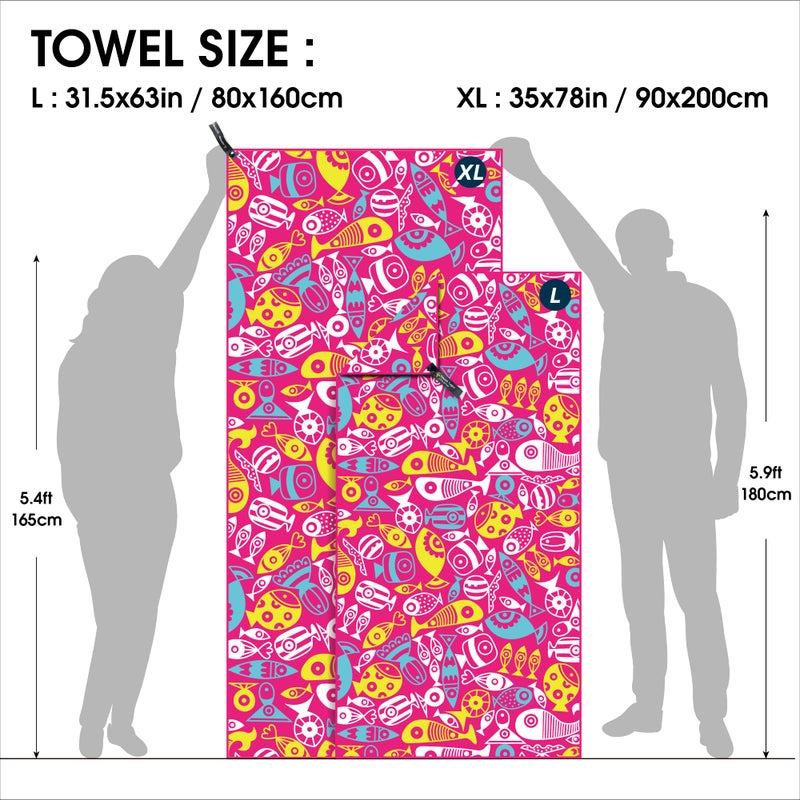 4Monster Microfiber Beach Towel Quick Dry,Super Absorbent Lightweight Travel Towel for Swimmers, Sand Free Camping Towel, Beach Towels for Pool,Swim,Water Sports,Yoga - Image 4