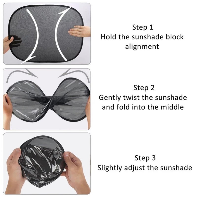 Car Sunshade: 99% UV Blocking Double Support High-Density Reflective Material - Adjustable Perfect Fit Windshield Protector for Standard Cars Sedans Midsize SUVs Trucks - Image 5