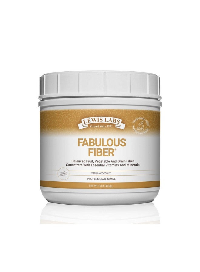 Lewis Labs Fabulous Fiber Powder Supplement ; Delicious Quick Dissolve Daily Fiber Powder From Fruits Vegetables & Grains ; Professional Grade Vitamins & Minerals Proudly Made In The Usa ; 16 Ounces - Image 1
