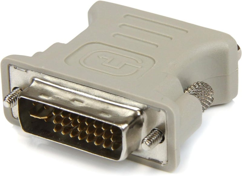 Star Tech .com DVI to VGA Cable Adapter - DVI (M) to VGA (F) - 1 Pack - Male DVI to Female VGA (DVIVGAMF), Beige - Image 1