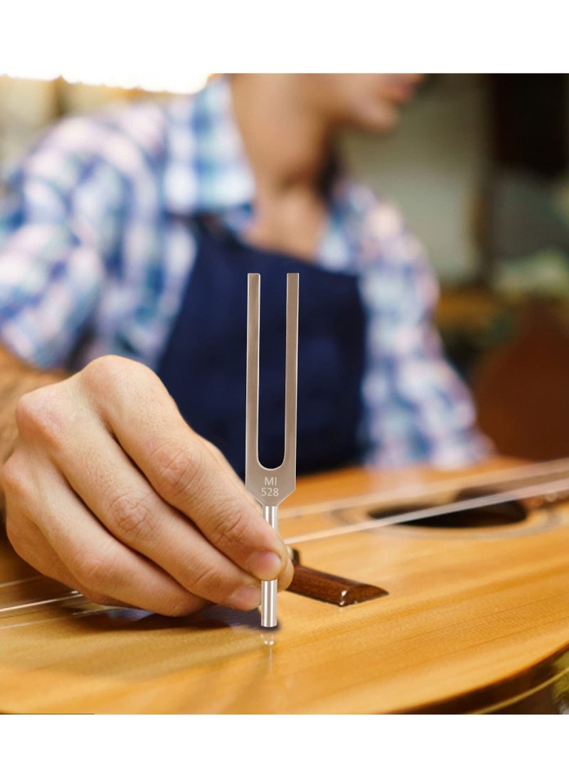 Captaintech Tuning Fork,528HZ Aluminum Alloy Tuning Fork Resonance Box,  Equipped with Silicone Hammer and Wooden Voice Box, Perfect for Healing, Chakra, Sound Therapy, Keep Body, Mind and Spirit in Perfect - Image 4