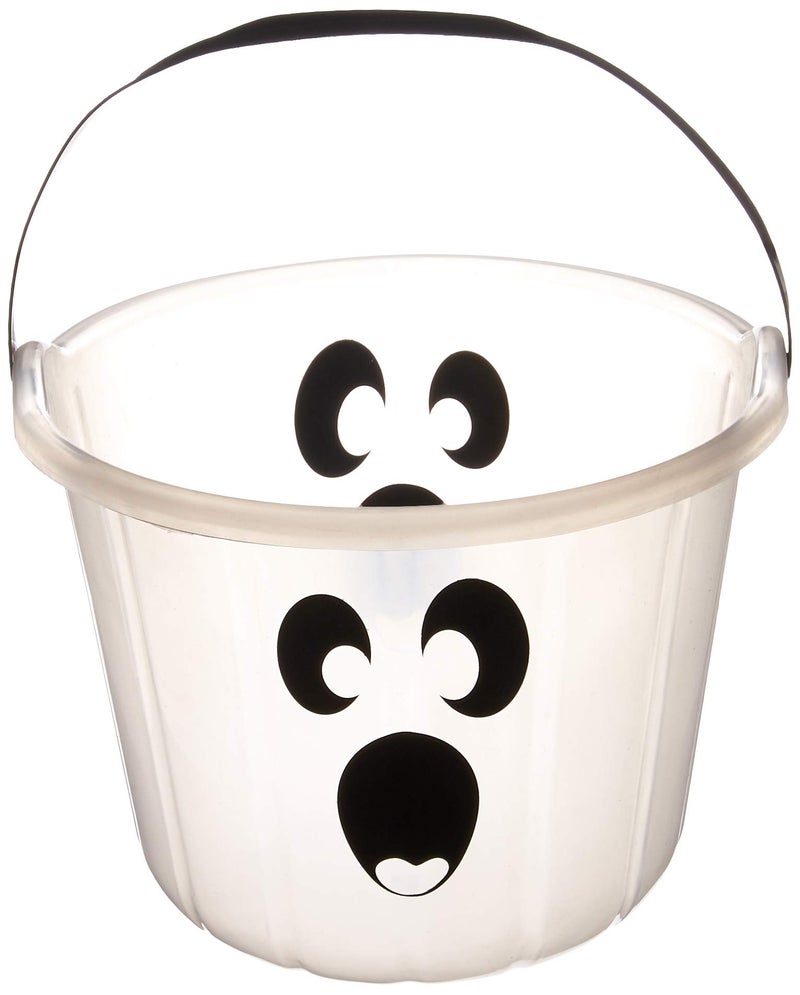 Amscan Glow-In-The-Dark Ghost Plastic Pail - Image 1