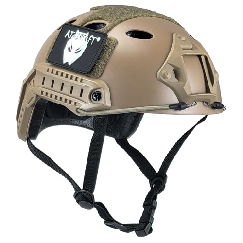 ATAIRSOFT PJ Type Tactical Paintball Airsoft Fast Helmet DE Tan - Image 1