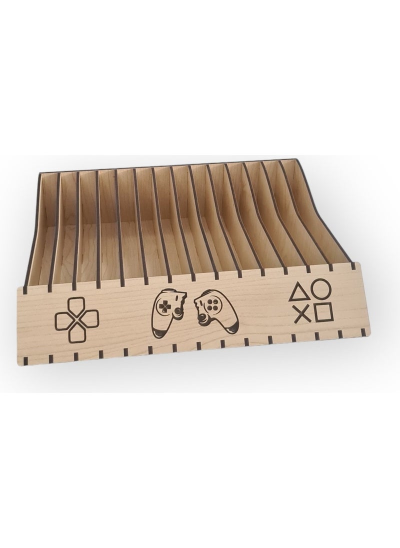Dalyan Ps5 Ps4 Game Box Stand Wooden 14 Compartments  - Image 2