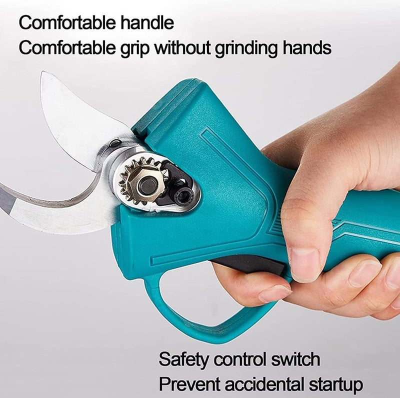 JIADUOFU 48V Cordless Electric Pruning Shears - Battery Powered Pruner, Sk5 Blade, for Garden Branch, farms, orchards, max 30mm(1,2 inch) Cutting Diameter,1*battery - Image 3
