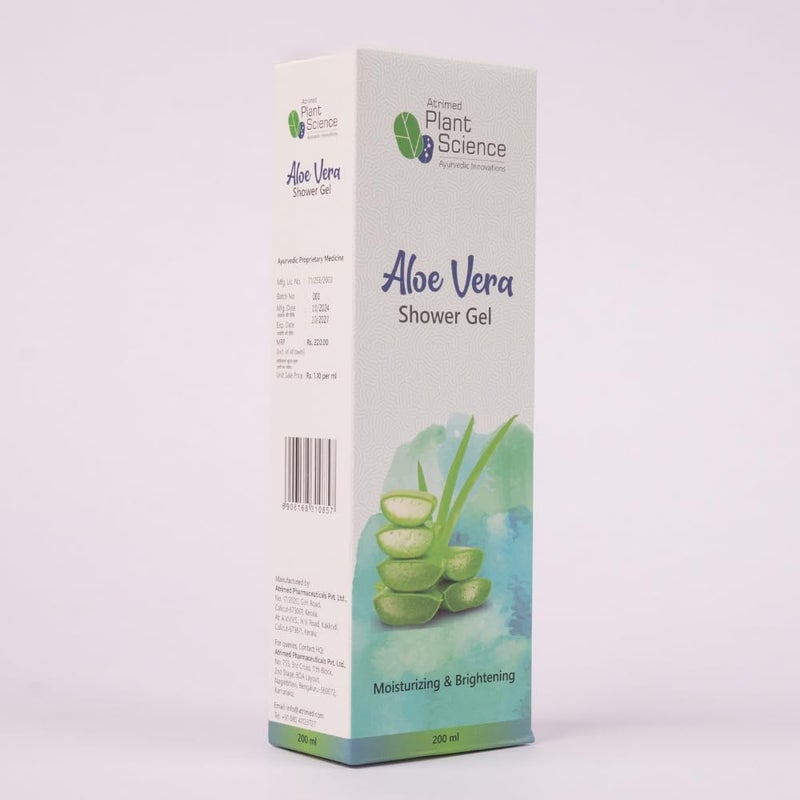 Atrimed Plant Science Aloe Vera Shower Gel | Moisturizing & Brightening | 200ml - Image 2