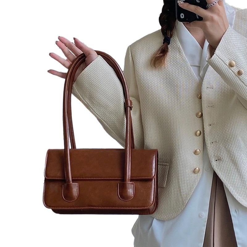 Lightweight Green PU Crossbody Bag, Everyday Shoulder Purse - Image 4