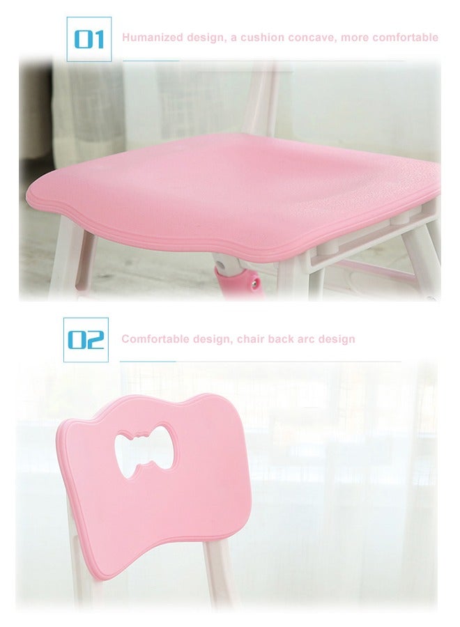 JSAITOYS 1 Piece Kids Study Plastic Back Chair Adjustable Chair Baby Stool Bench Seat Home Use Kindergarten Furniture  - Image 4