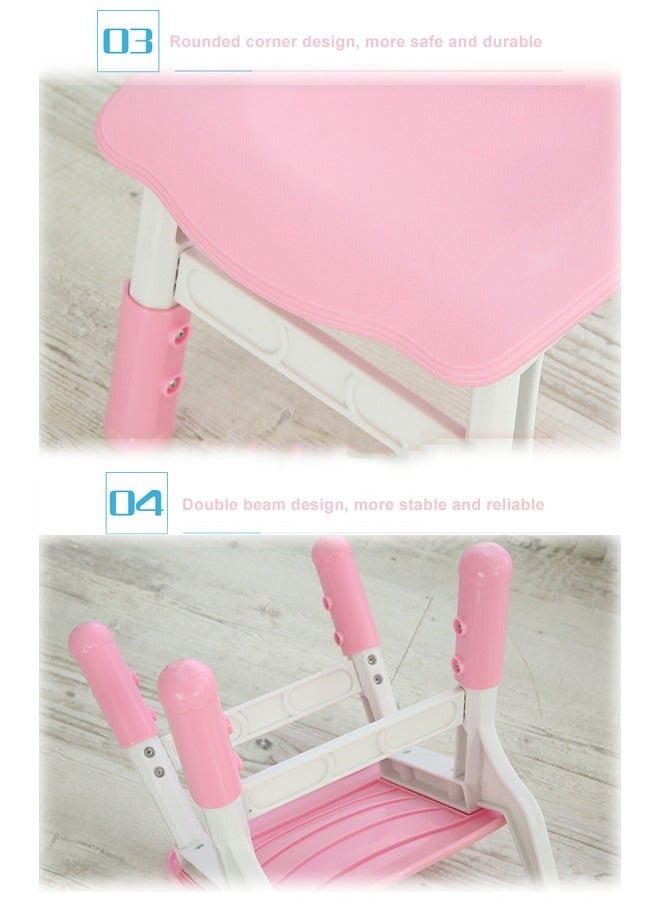 JSAITOYS 1 Piece Kids Study Plastic Back Chair Adjustable Chair Baby Stool Bench Seat Home Use Kindergarten Furniture  - Image 5