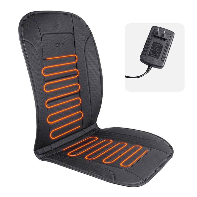 TISHIJIE Heated Seat Cushion for Office Chair with Temperature Control and Timer, Back and Seat Heating - for Office/Home Use - Image 1
