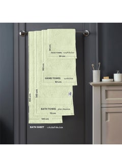 Rest Towel Set 6 Peice Mint Luxury Hotel Bedroom Super Soft Absorbent Durable Washable Quick Dry Cotton Family Bath Towels - 2 Bath Towel 70X140Cm 2 Hand Towel 50X100Cm & 2 Face Towel 30X30Cm  - Image 2