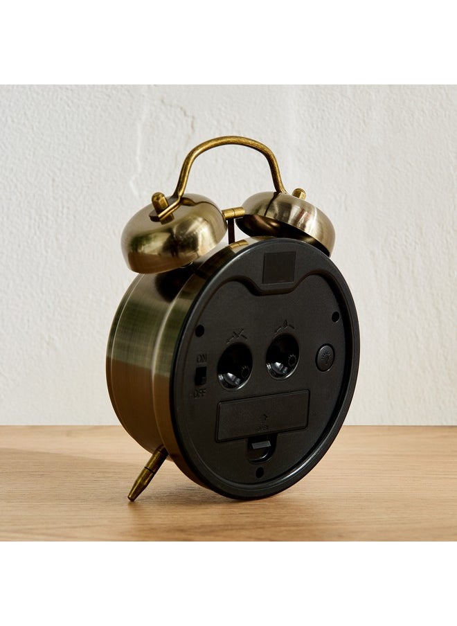 Home Box - Mido Metal Twin Bell Alarm Clock 16 x 5.5 x 11.8 cm - Image 1