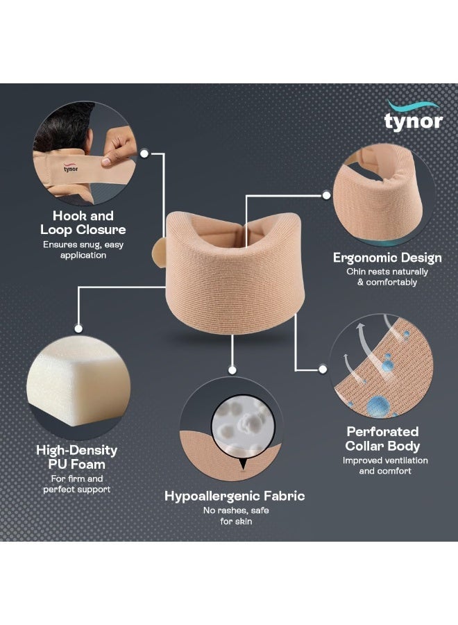 TYNOR Cervical Collar Soft, Beige, Medium, 1 Unit - Image 3