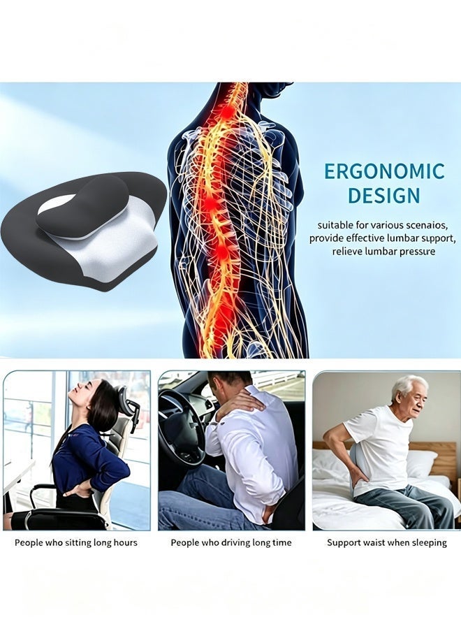 Keranixy Lumbar Support Pillow,Lumbar Sleeping Pillow, Lower Back Pillow,Soft Skin-Friendly Fabric, Adjustable Height, Back Pain Relief for Bed & Home Use - Image 4