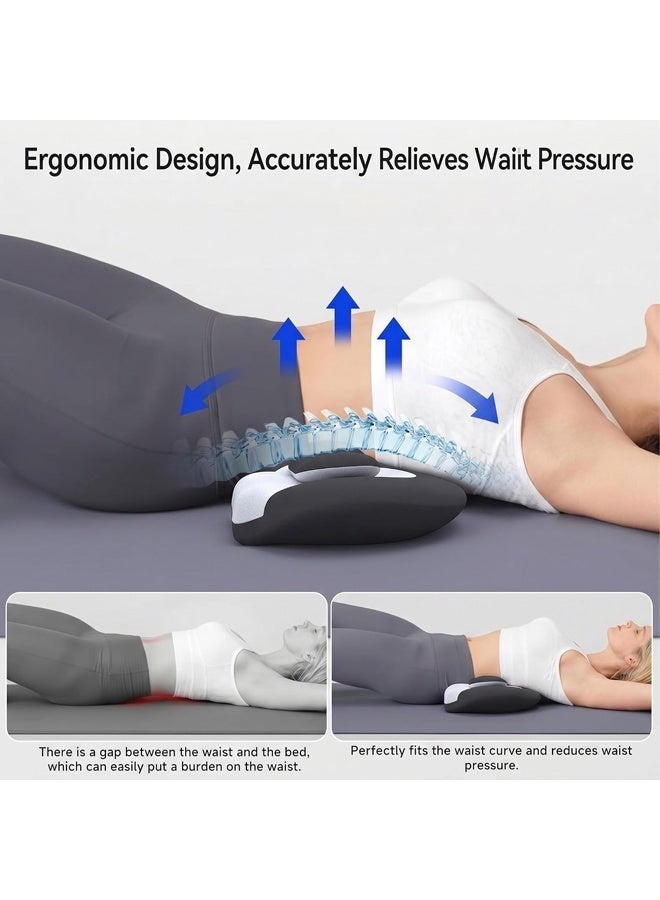 Keranixy Lumbar Support Pillow,Lumbar Sleeping Pillow, Lower Back Pillow,Soft Skin-Friendly Fabric, Adjustable Height, Back Pain Relief for Bed & Home Use - Image 3