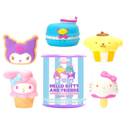 Hamee Sanrio Hello Kitty and Friends Series 5 Snack Shop SquiSHU Capsule Squishy Toy Birthday Bag Party Favor Gift Basket Filler Stress Relief 1 Pc Mystery Blind Capsule - Image 1