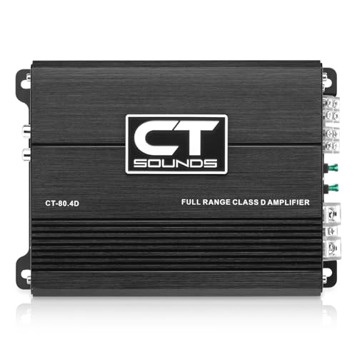 CT Sounds CT-80.4D Full-Range Class D 4 Channel Car Audio Amplifier, 480 Watts RMS - Image 2