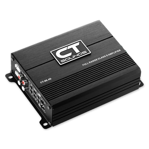 CT Sounds CT-80.4D Full-Range Class D 4 Channel Car Audio Amplifier, 480 Watts RMS - Image 1