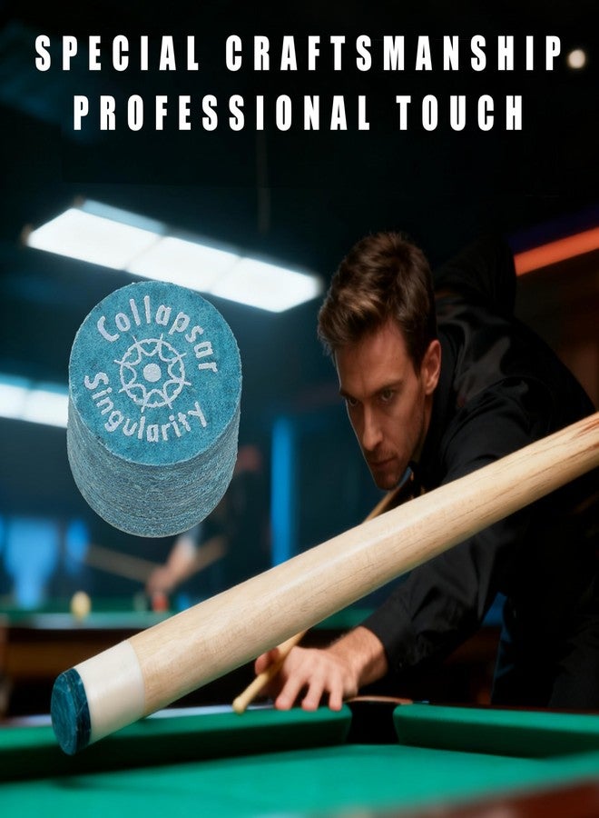 Collapsar 14mm Black Layer Pigskin Pool Cue Tips S - 1 pc, Individual Packaging - Image 3