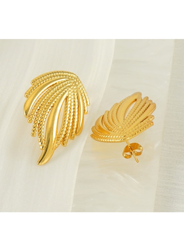 LATEEN 18K Gold Plated Women Earring Stainless Steel Earring For Women And Girls - Image 1