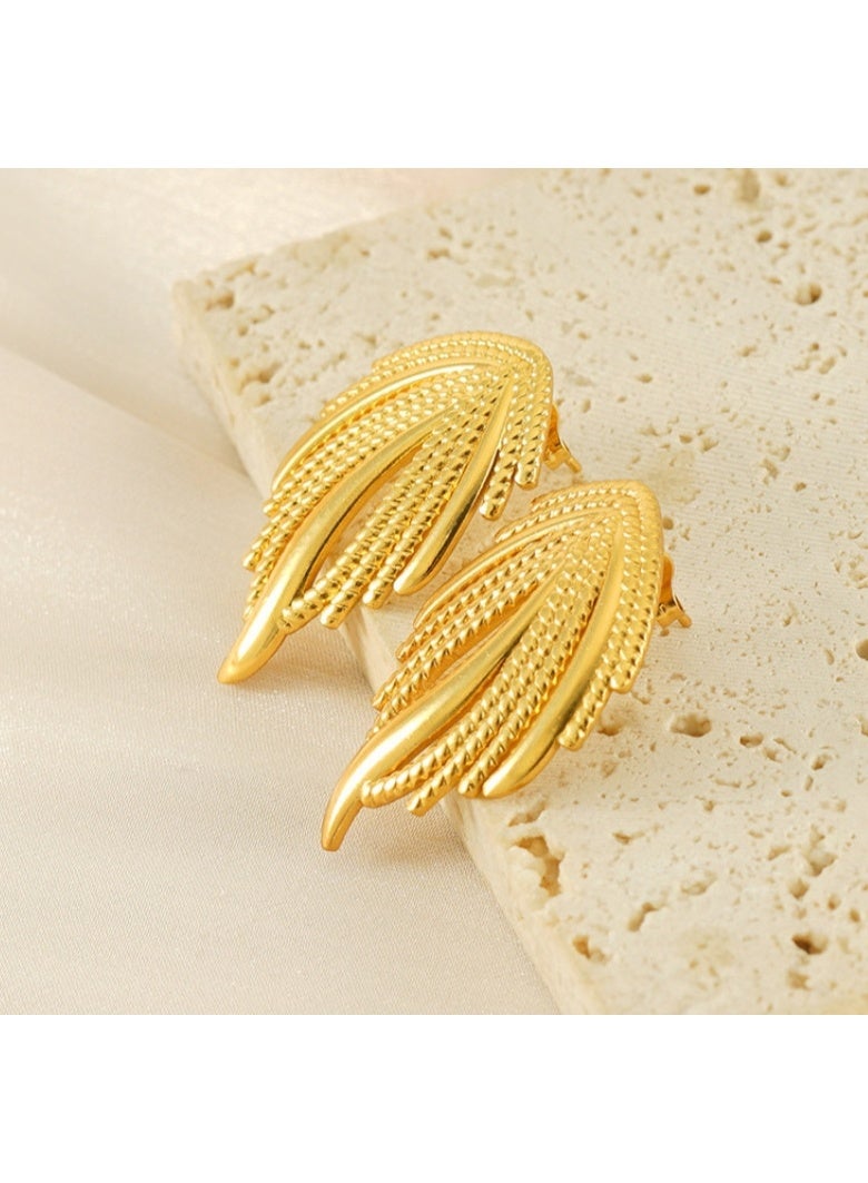 LATEEN 18K Gold Plated Women Earring Stainless Steel Earring For Women And Girls - Image 3