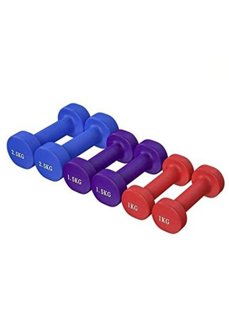 طقم دامبلز 6 قطع عالي الجودة 10كجم - Image 3