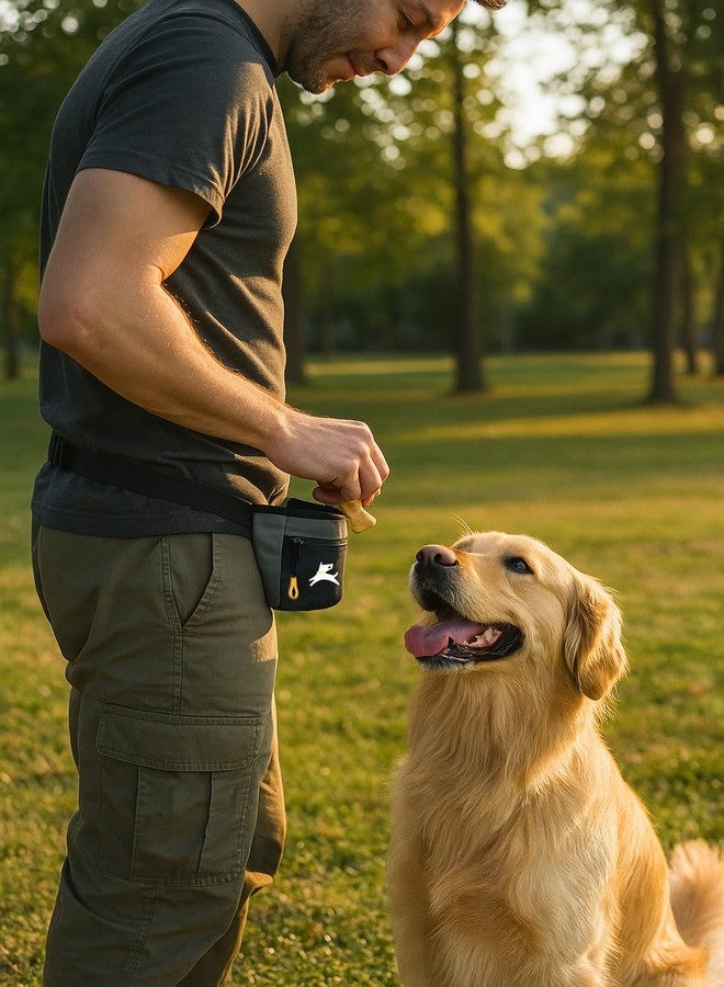 OllyDog حقيبة مكافآت OllyDog Goodie، حقيبة مكافآت الكلاب، مشبك حزام الخصر للتدريب بدون استخدام اليدين، إغلاق مغناطيسي، أدوات تدريب الكلاب وتعديل سلوكها، ثلاث طرق للارتداء (كاسل روك) - Image 2