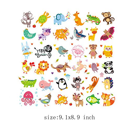 Adonisaon Baby Iron on Patches Sticker Heat Transfer Applique Decals Butterfly Fox Lion Dinosaur Fish Cute Animal Decals for Kids Clothes Jeans Shirts Scarf Art Decor - Image 5