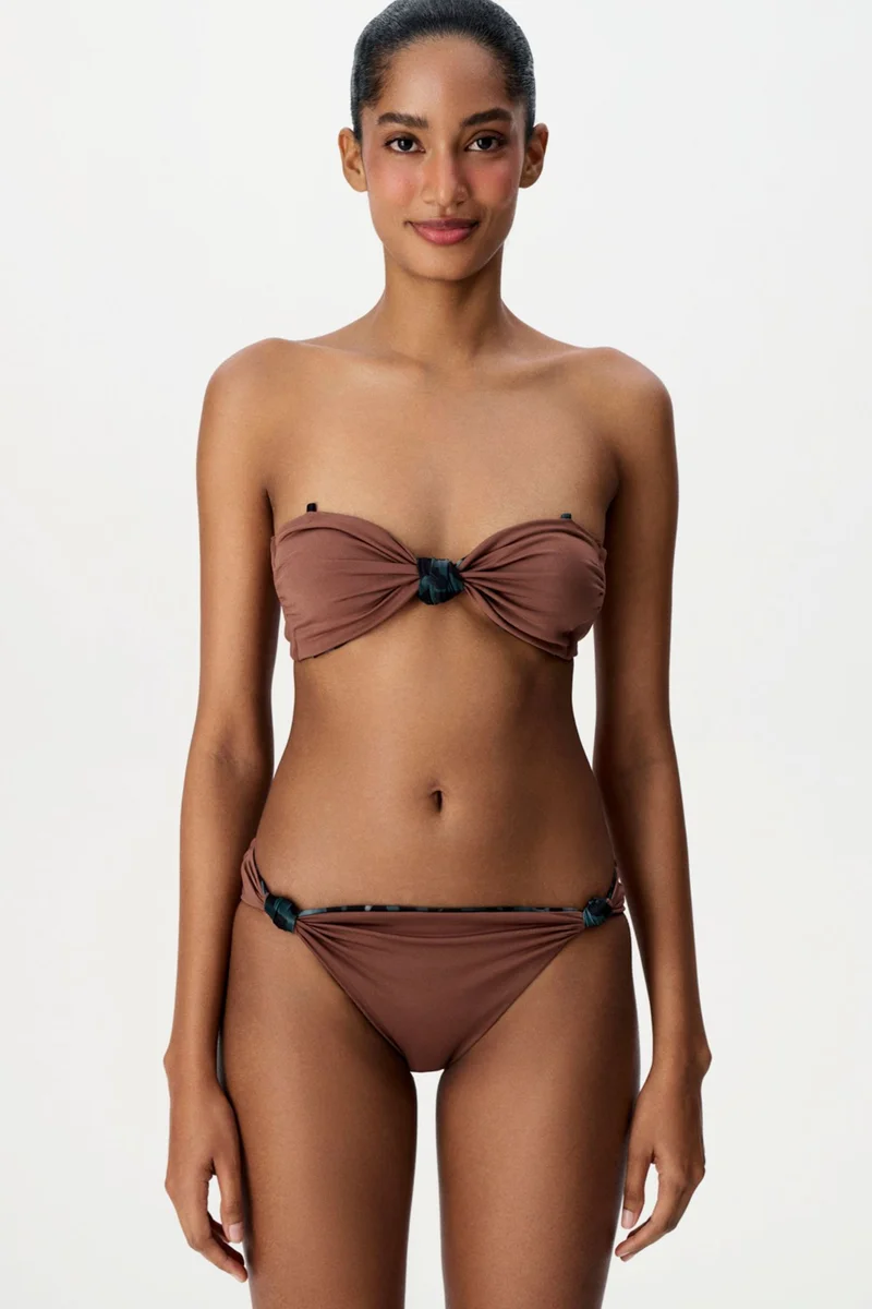 بنتي PENTI Clove Double-Sided Strapless Leopard Print Bikini Top