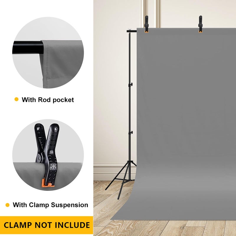 CPLIRIS 10x12ft Gray Backdrop Photography Grey Photo Shooting Background with Matt Surface for Protrait Photoshoot - Image 5