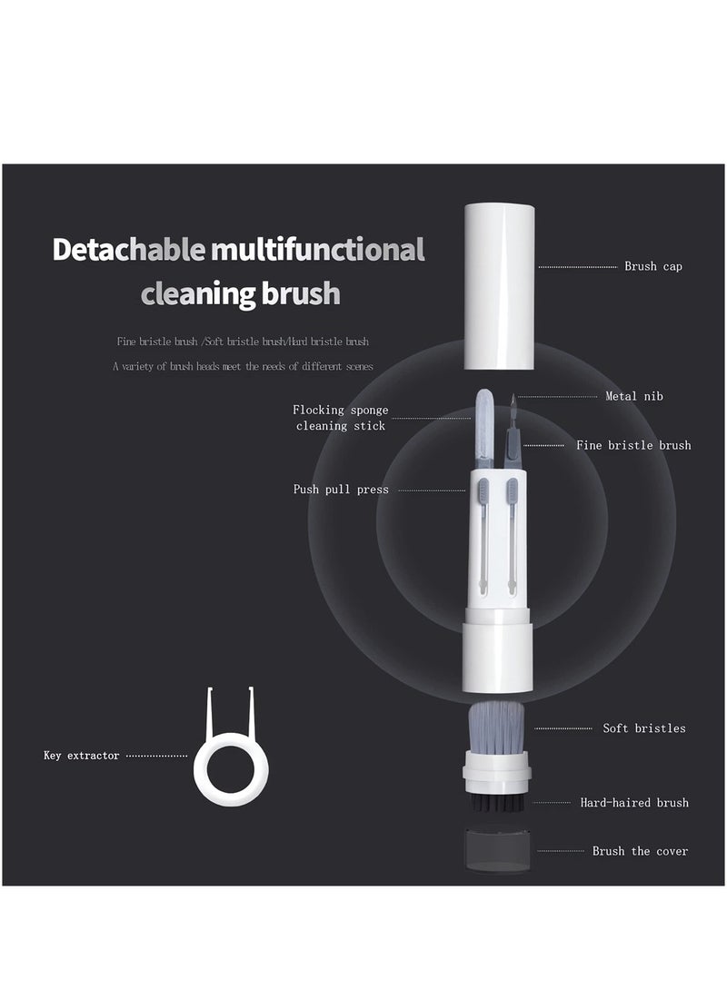 Multi-Function Cleaner Kit for Airpods Headphones Keyboards and Cameras 6 in 1 Cleaner with Brush and Flocking Pen - Image 4